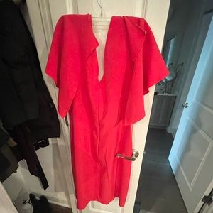 Nanette Lepore size 14hot pink dress with sleeve details worn once